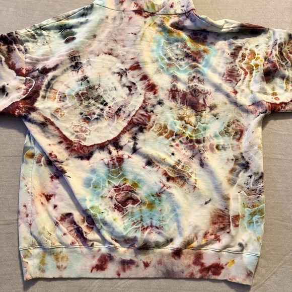 Buffalo David Bitton Ice Tie Dye Hoodie XL Multicolor Pullover Streetwear Boho - Picture 4 of 4